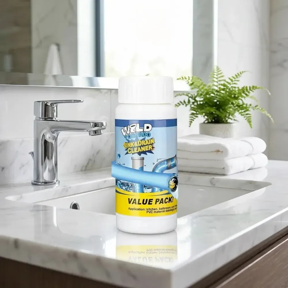 Sink and drain cleaner powder