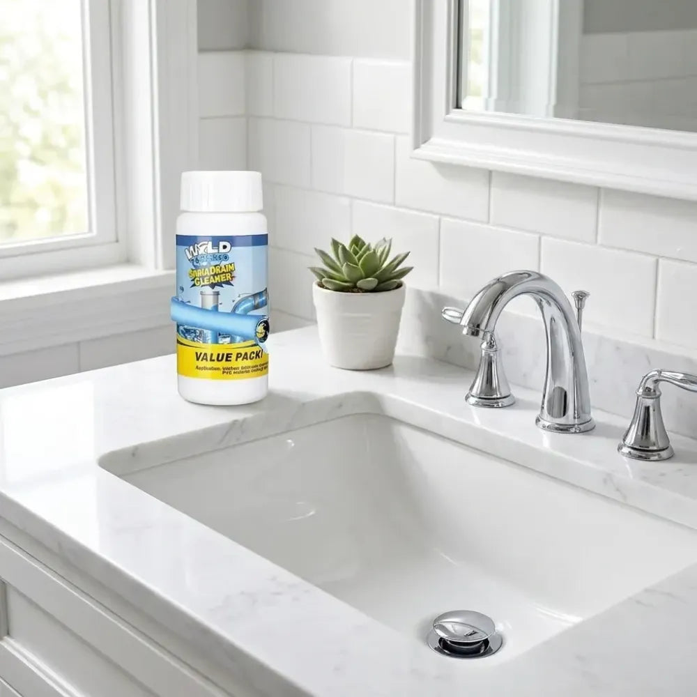 Sink and drain cleaner powder