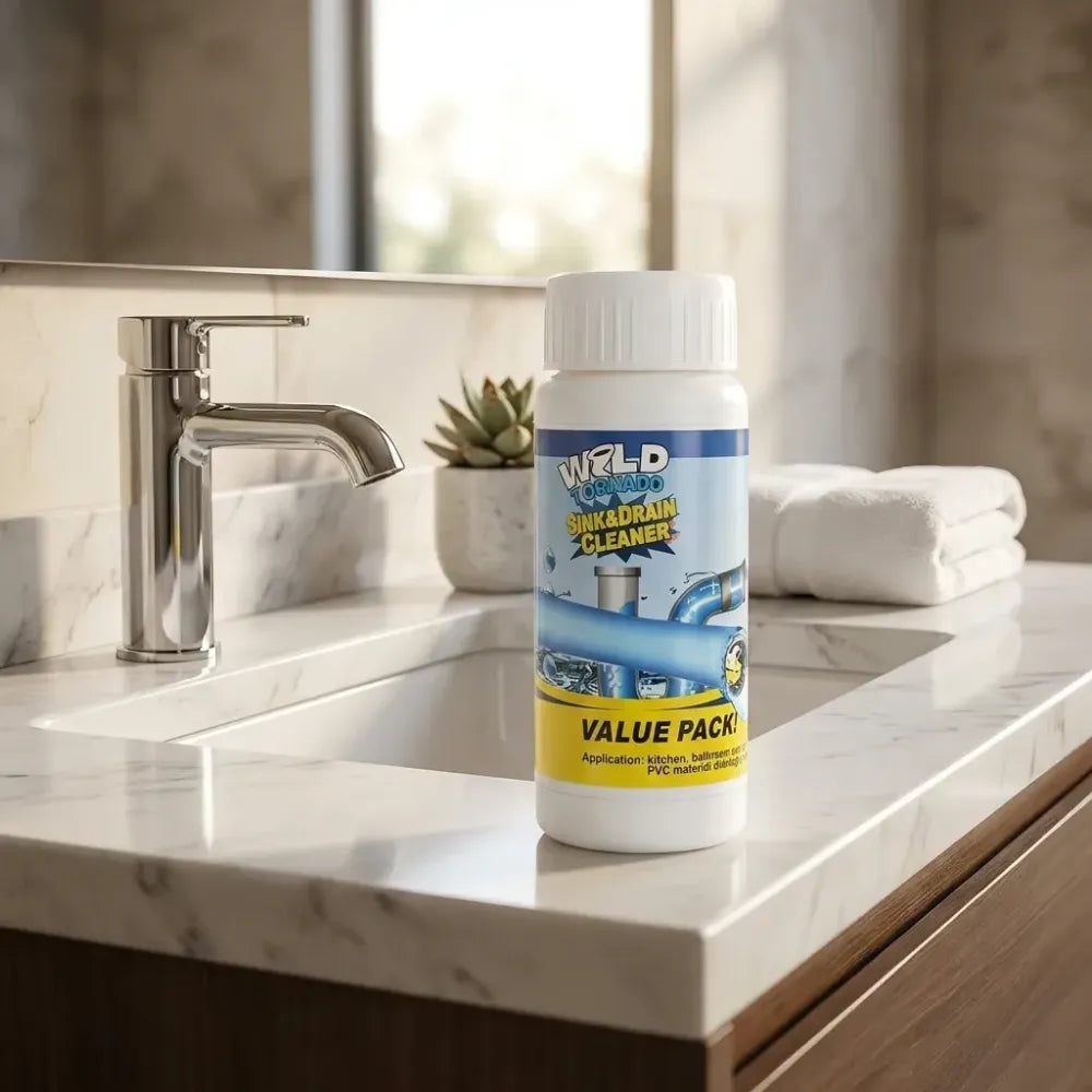 Sink and drain cleaner powder