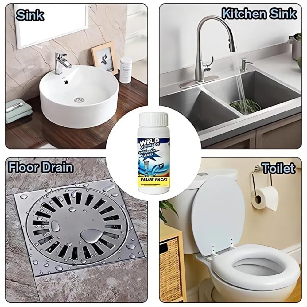 Sink and drain cleaner powder