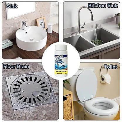 Sink and drain cleaner powder