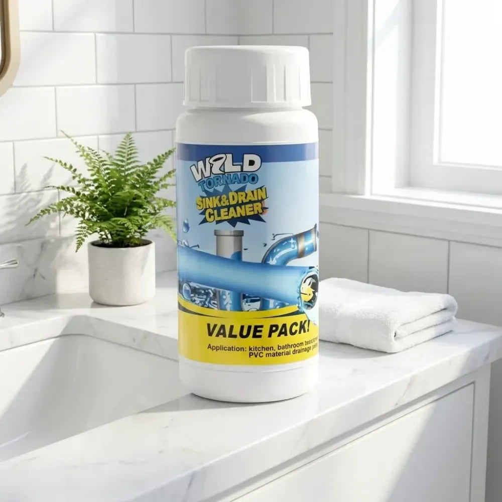 Sink and drain cleaner powder