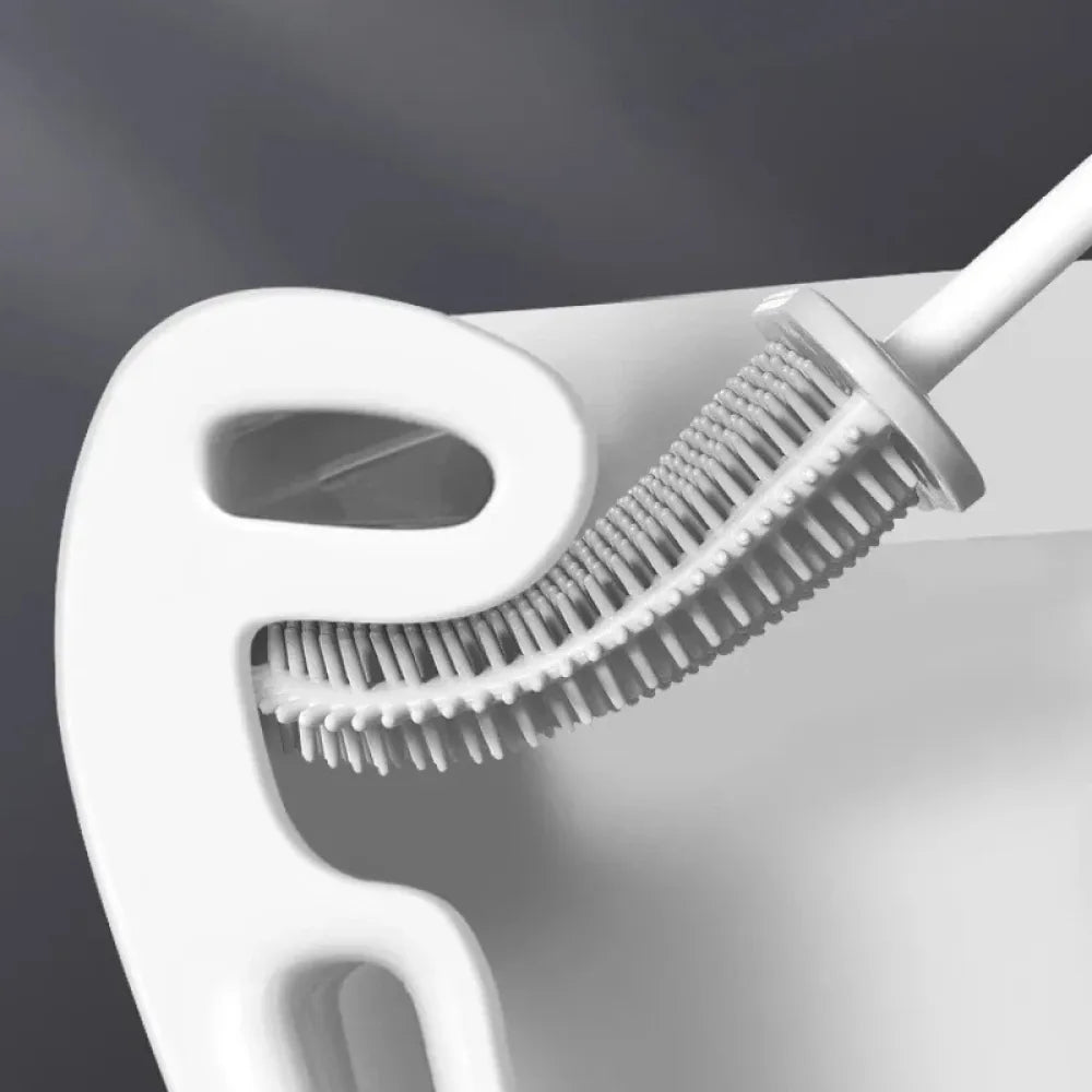 Sleek hygienic toilet brush - home improvement