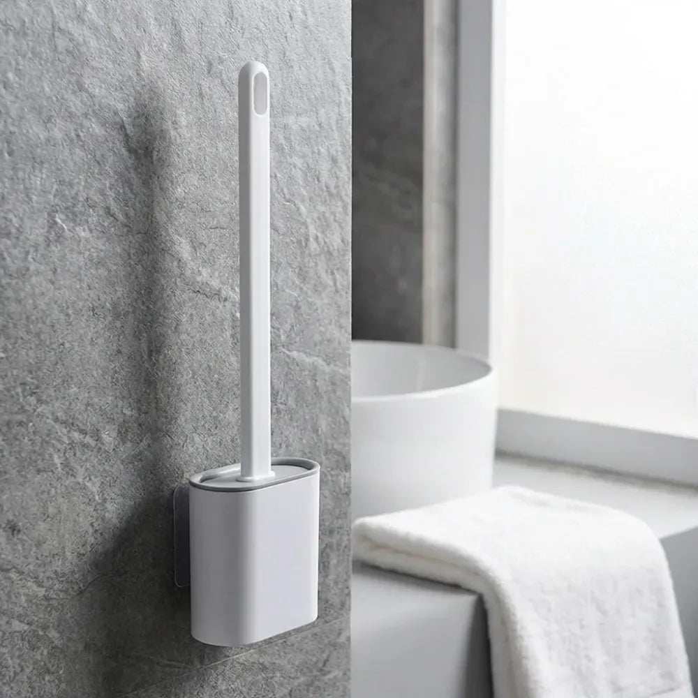 Sleek hygienic toilet brush - home improvement