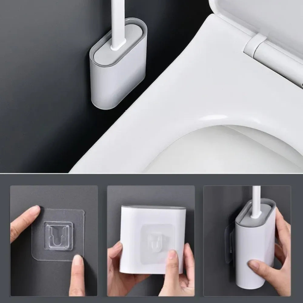 Sleek hygienic toilet brush - home improvement