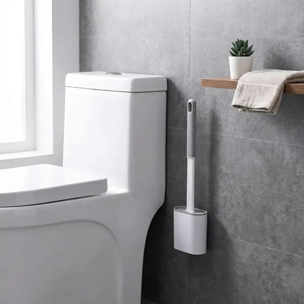 Sleek hygienic toilet brush - home improvement