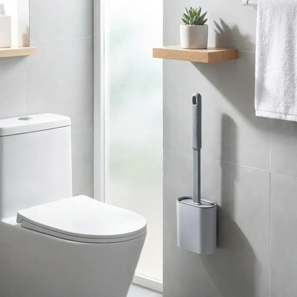 Sleek hygienic toilet brush - home improvement
