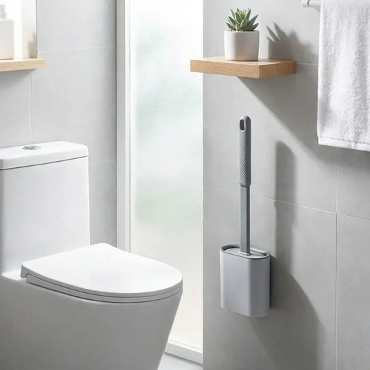 Sleek hygienic toilet brush - home improvement