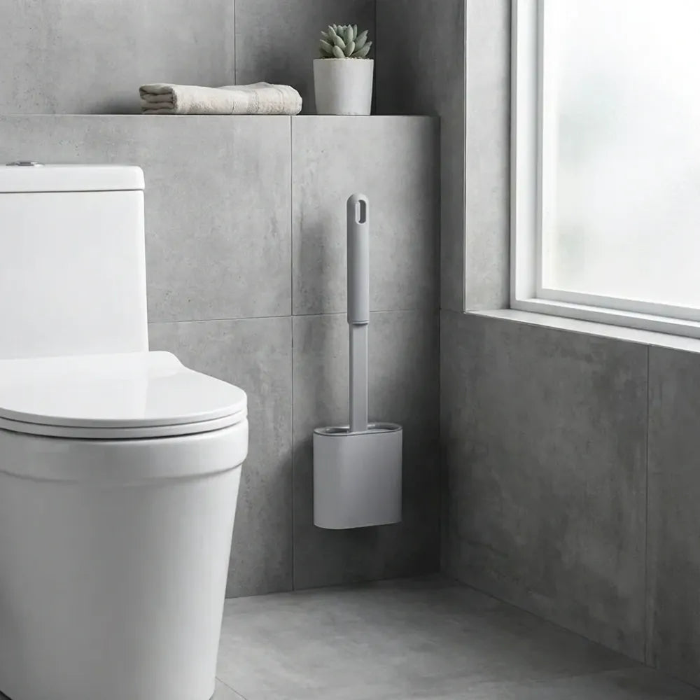 Sleek hygienic toilet brush - home improvement