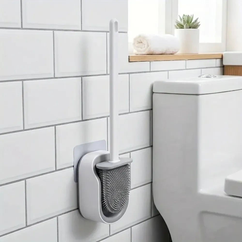 Sleek hygienic toilet brush - home improvement