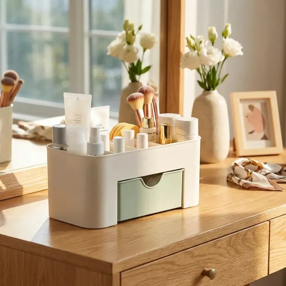 Sleek multi-use makeup organizer - accessories