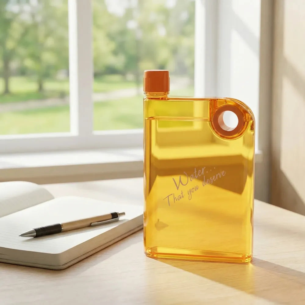 Slim notebook style water bottle - home & kitchen