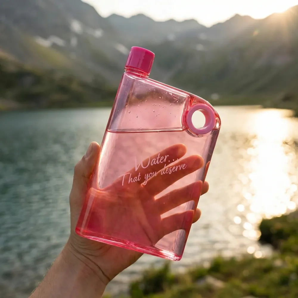 Slim notebook style water bottle - home & kitchen
