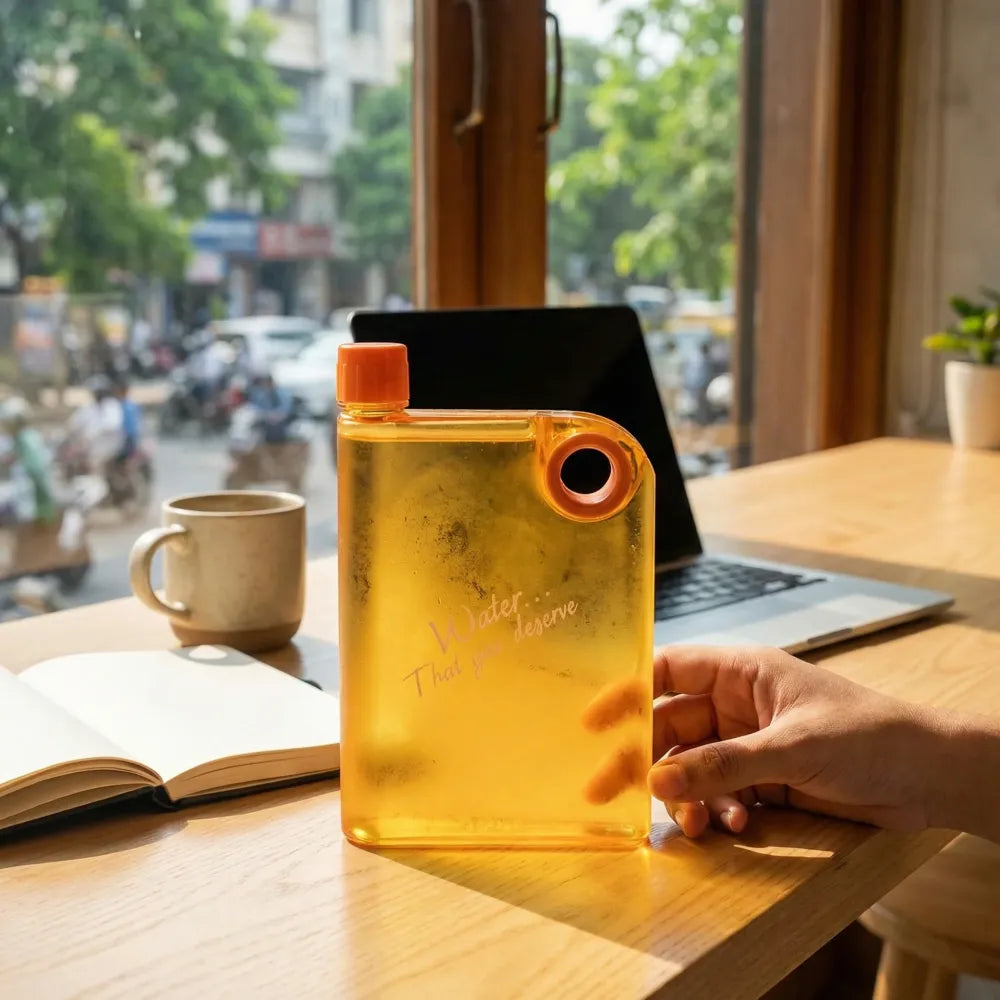 Slim notebook style water bottle - home & kitchen
