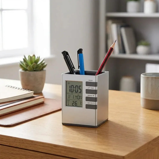 Smart desk clock organizer - potential heroes