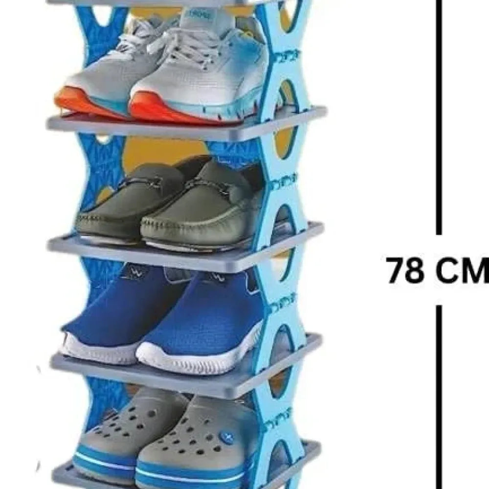 Smart foldable 4-layer shoe rack