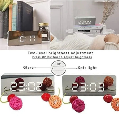 Smart led mirror alarm clock