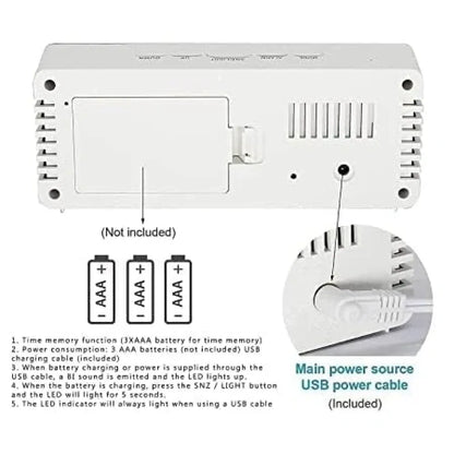 Smart led mirror alarm clock