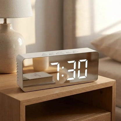Smart led mirror alarm clock