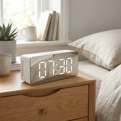 Smart led mirror alarm clock