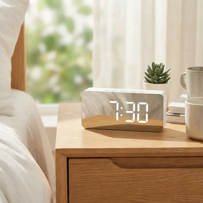 Smart led mirror alarm clock