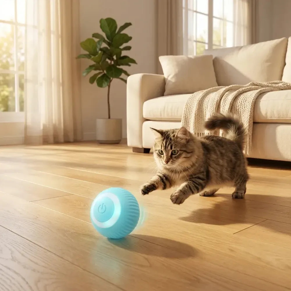 Smart self-roller ball toy for pets