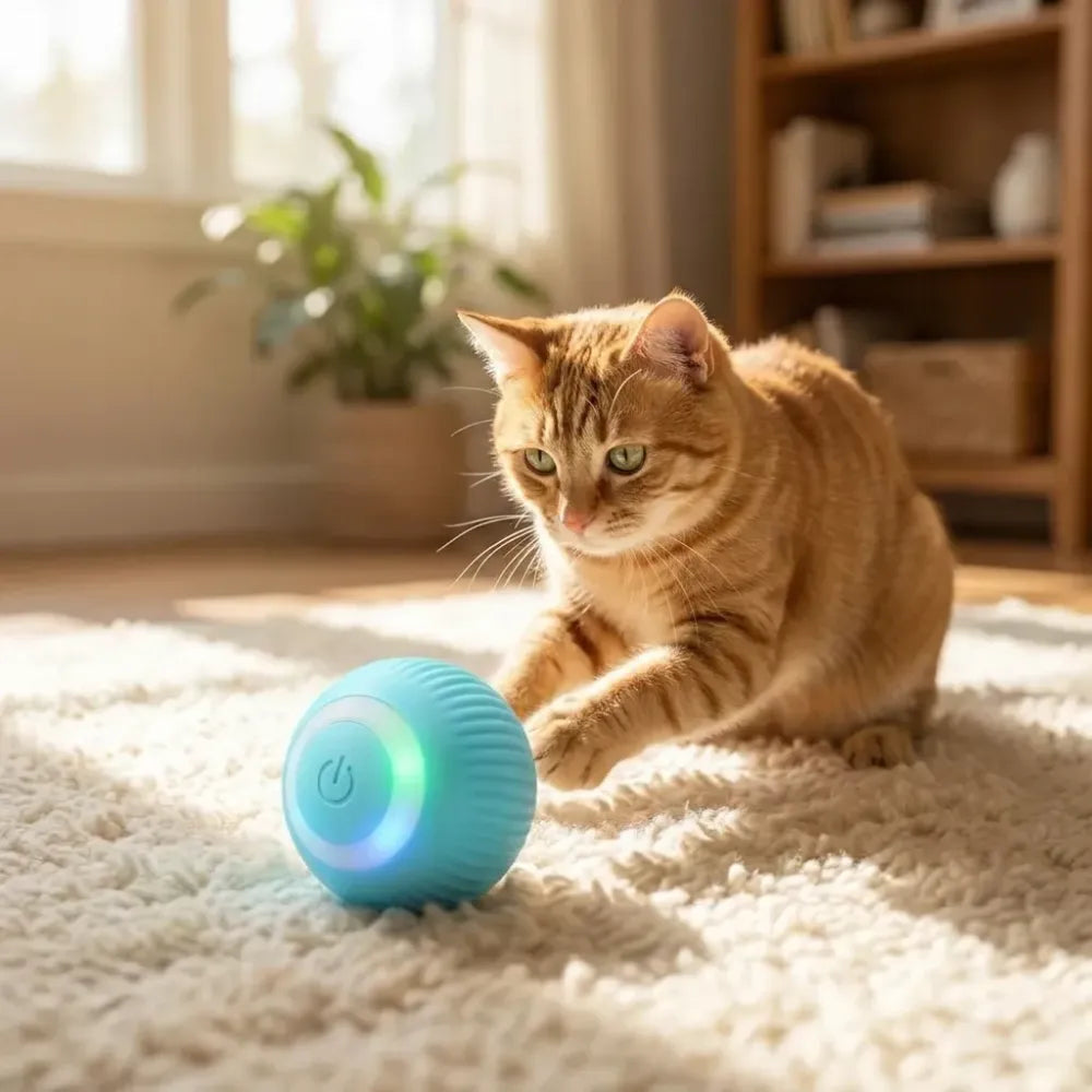 Smart self-roller ball toy for pets