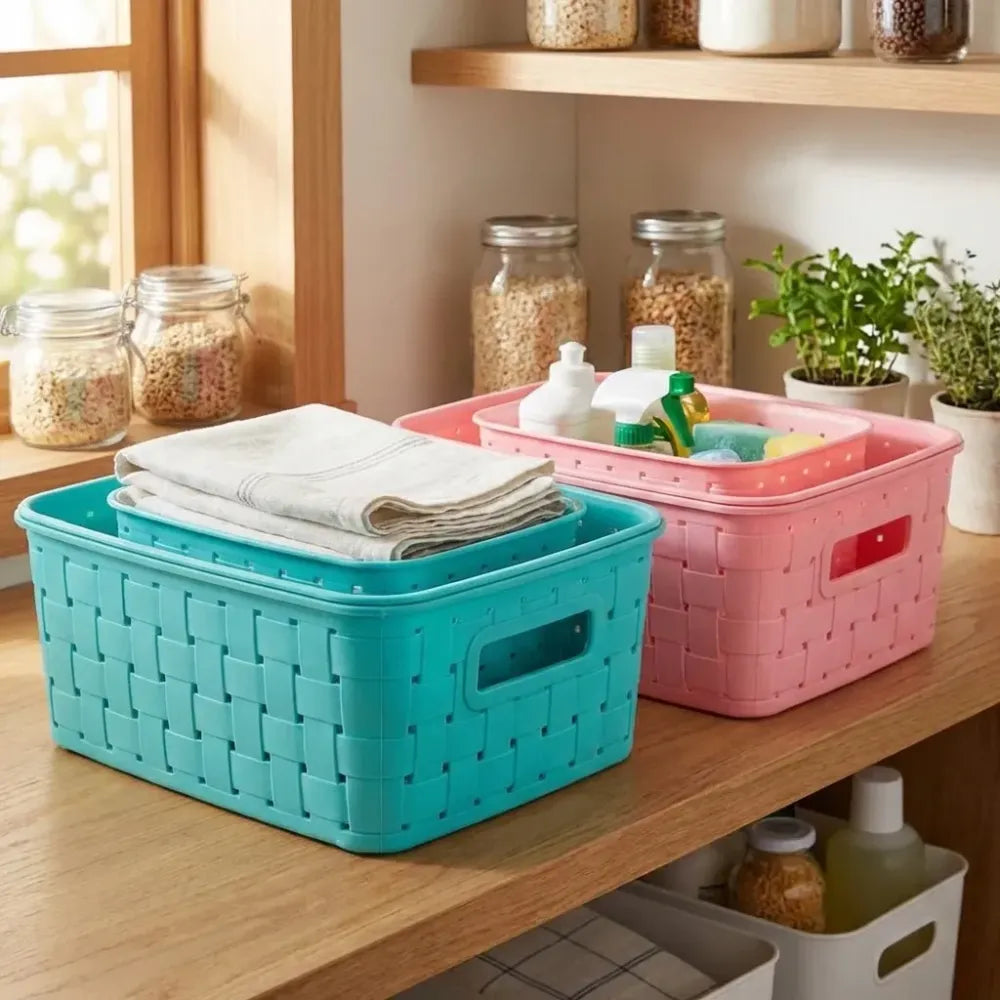 Smart shelf storage baskets - home & kitchen