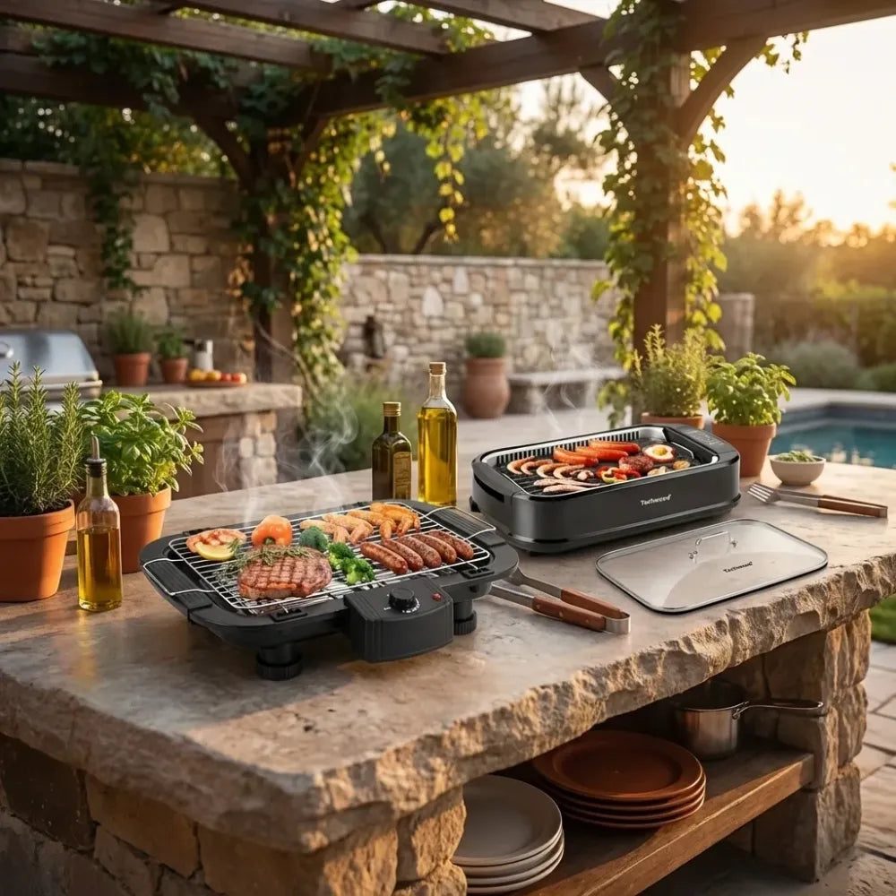 Smokeless indoor electric grill - home & kitchen