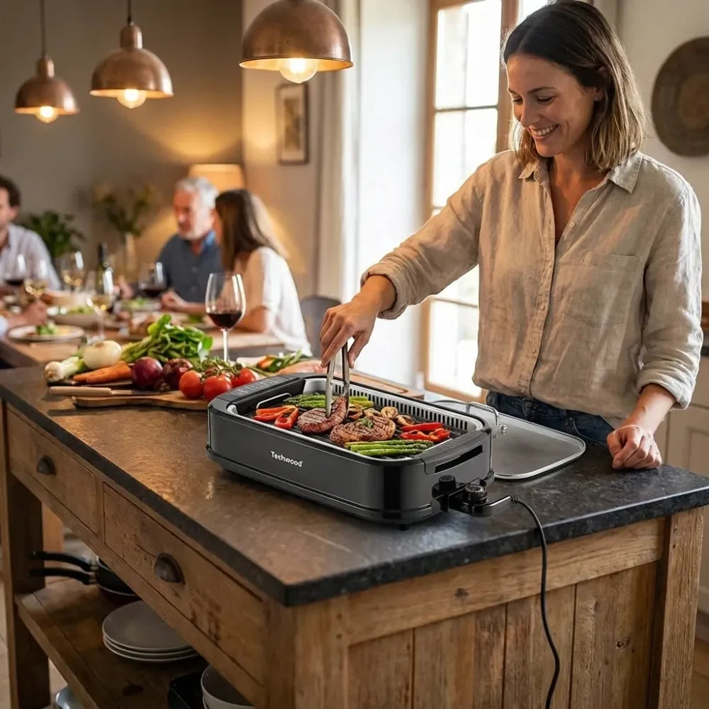 Smokeless indoor electric grill - home & kitchen