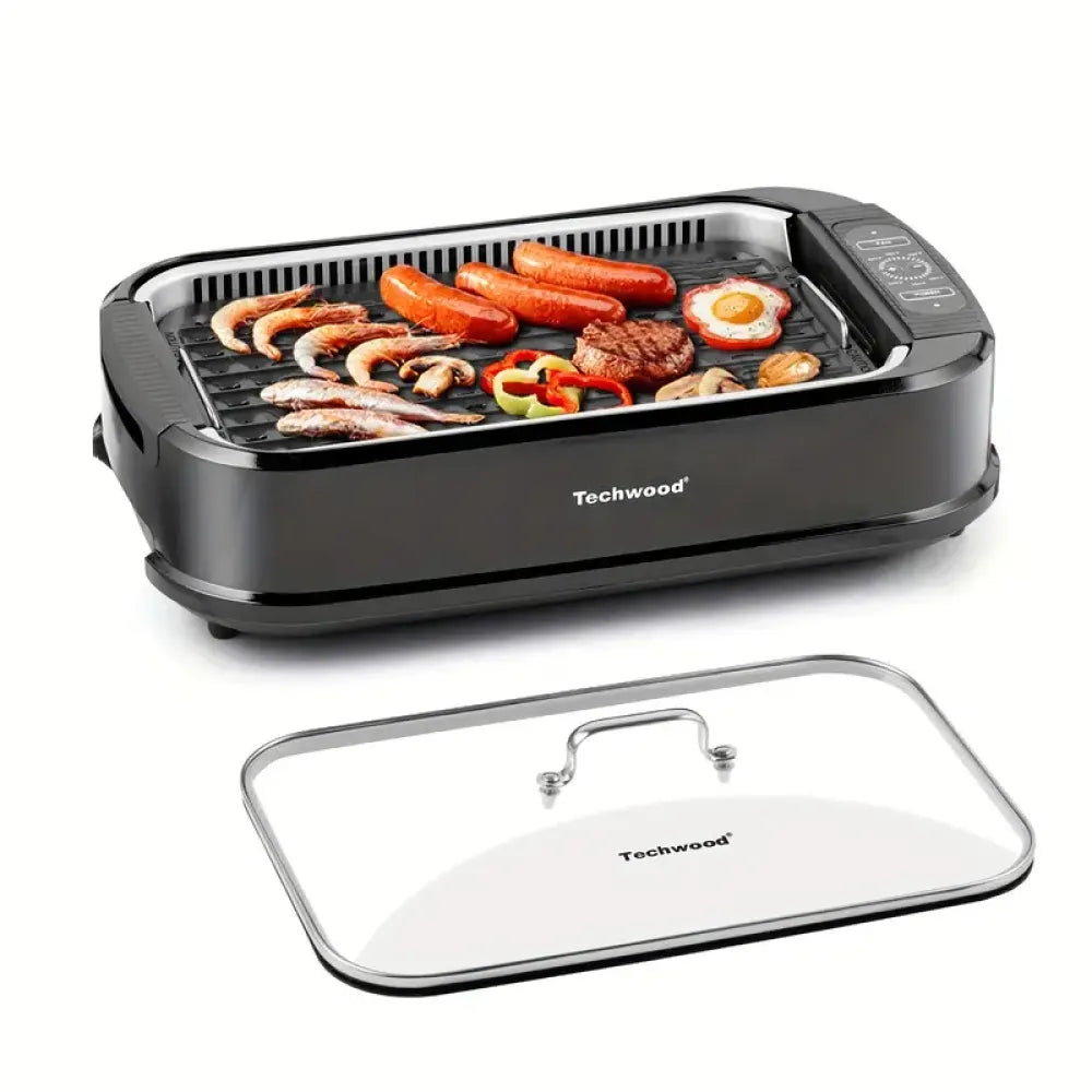 Smokeless indoor electric grill