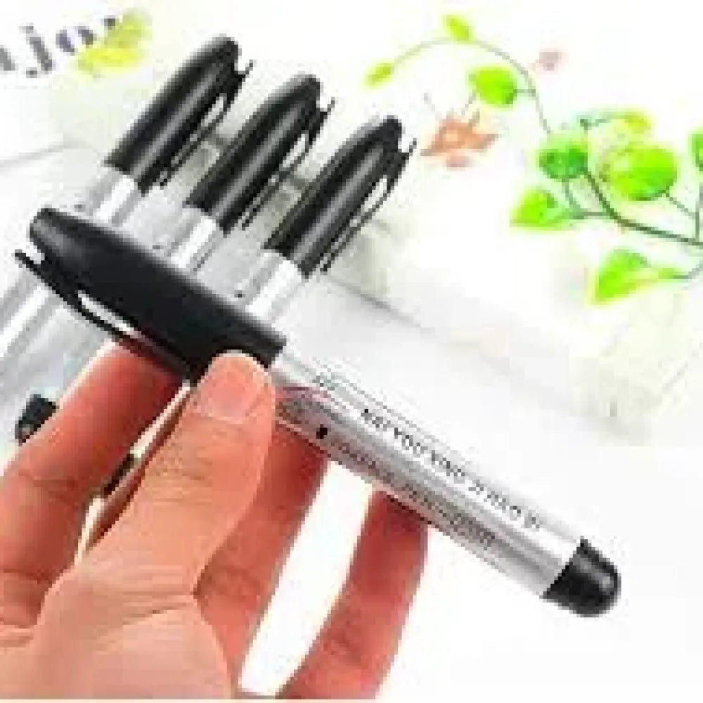 Smooth black marker set - office