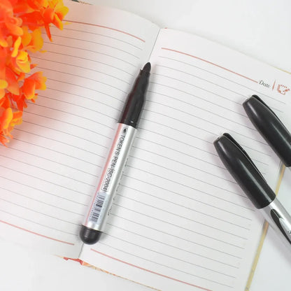 Smooth black marker set - office