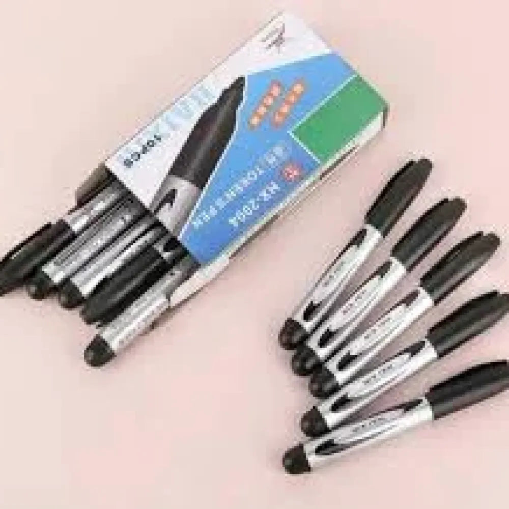 Smooth black marker set - office