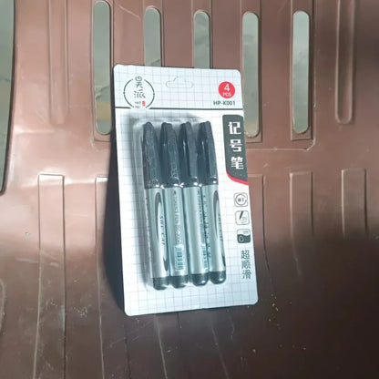 Smooth black marker set - office