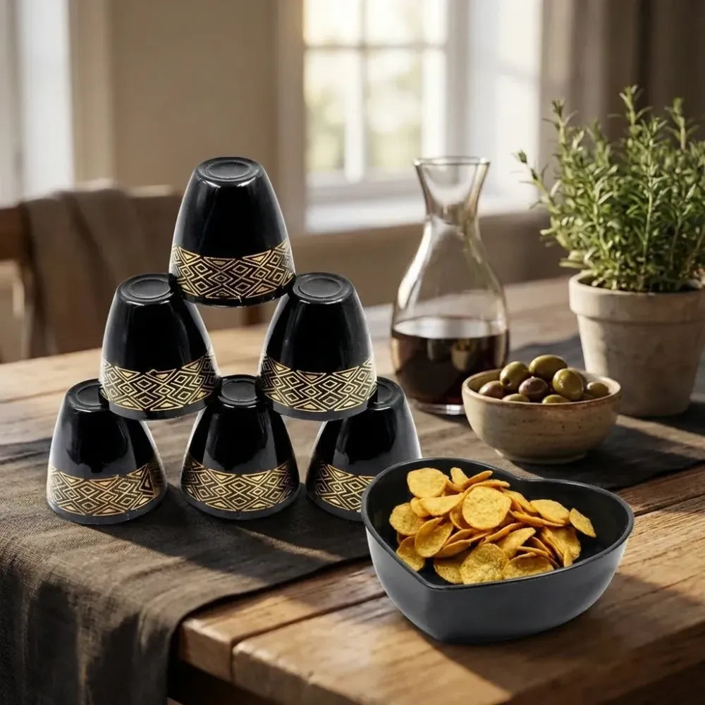 Snake-themed bowl & glass set - home kitchen