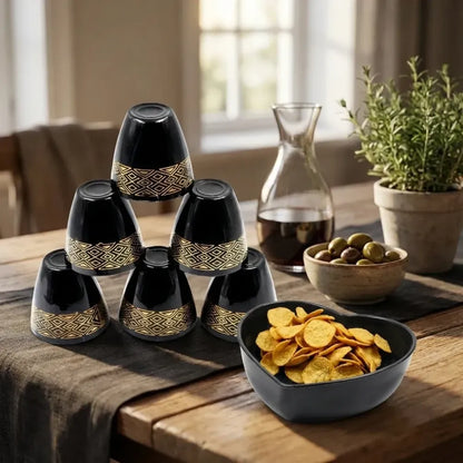 Snake-themed bowl & glass set - home kitchen