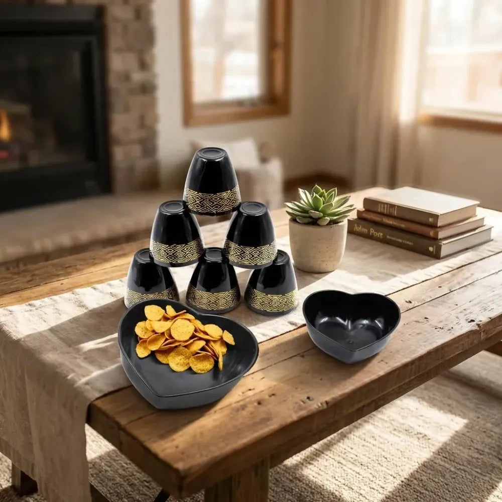 Snake-themed bowl & glass set - home kitchen