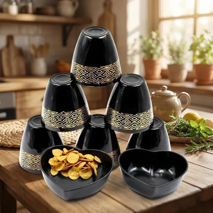 Snake-themed bowl & glass set - home kitchen