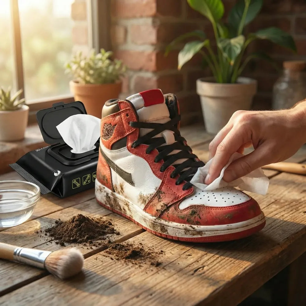 Sneaker & shoe cleaner wipes