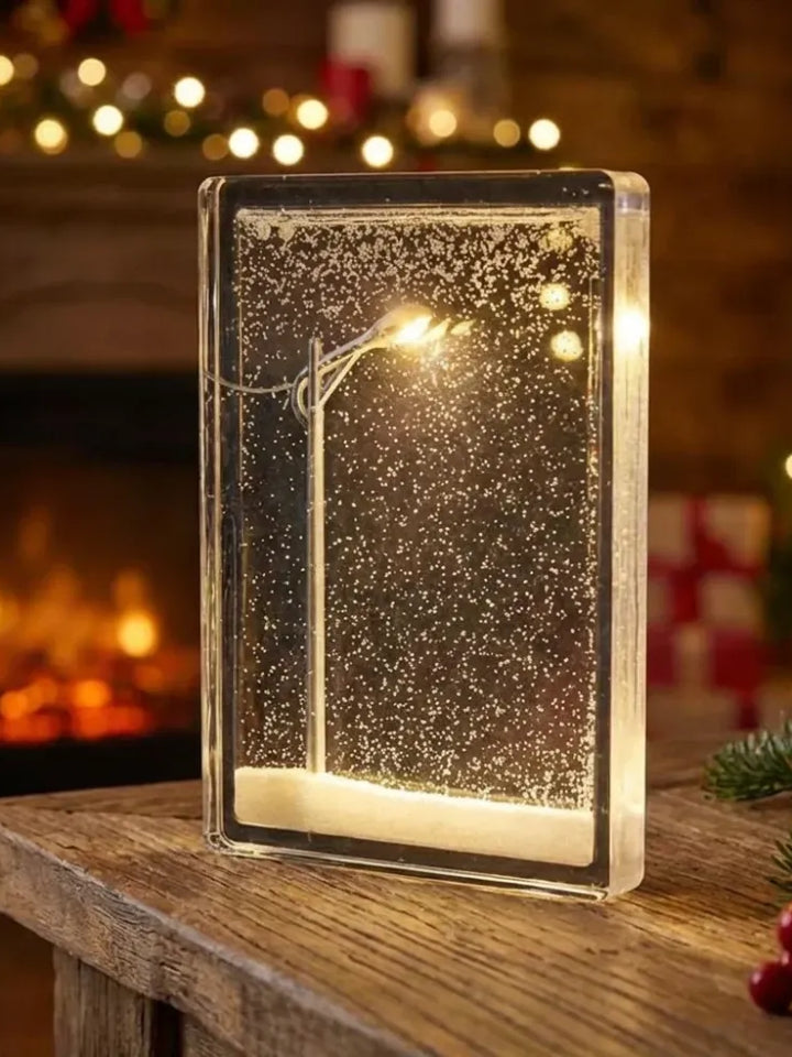 Snow Scene Light Street Lamp