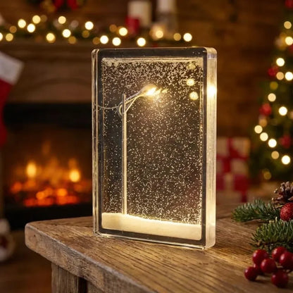 Snow scene light street lamp