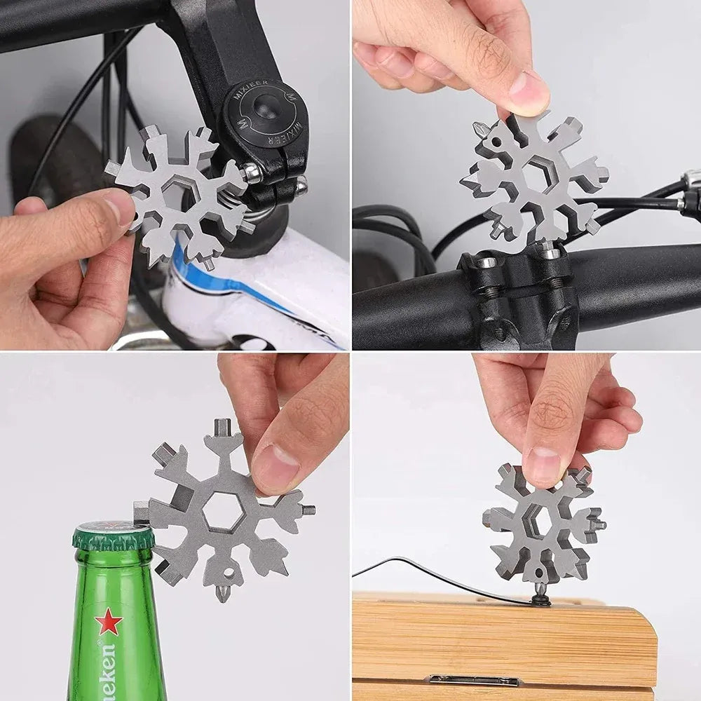 Snowflake multi-tool bottle opener - hardware