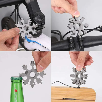 Snowflake multi-tool bottle opener - hardware