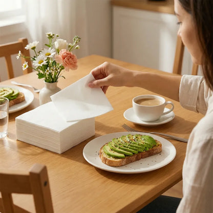 Soft absorbent disposable tissue paper napkins set (50 pc) - home & kitchen