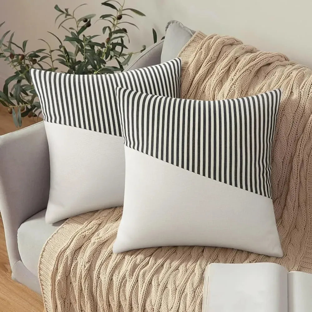 Soft cotton farmhouse pillow covers - home improvement