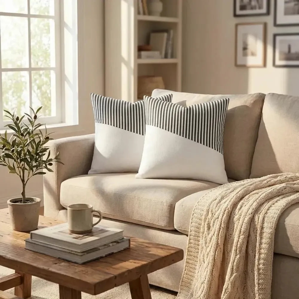 Soft cotton farmhouse pillow covers - home improvement