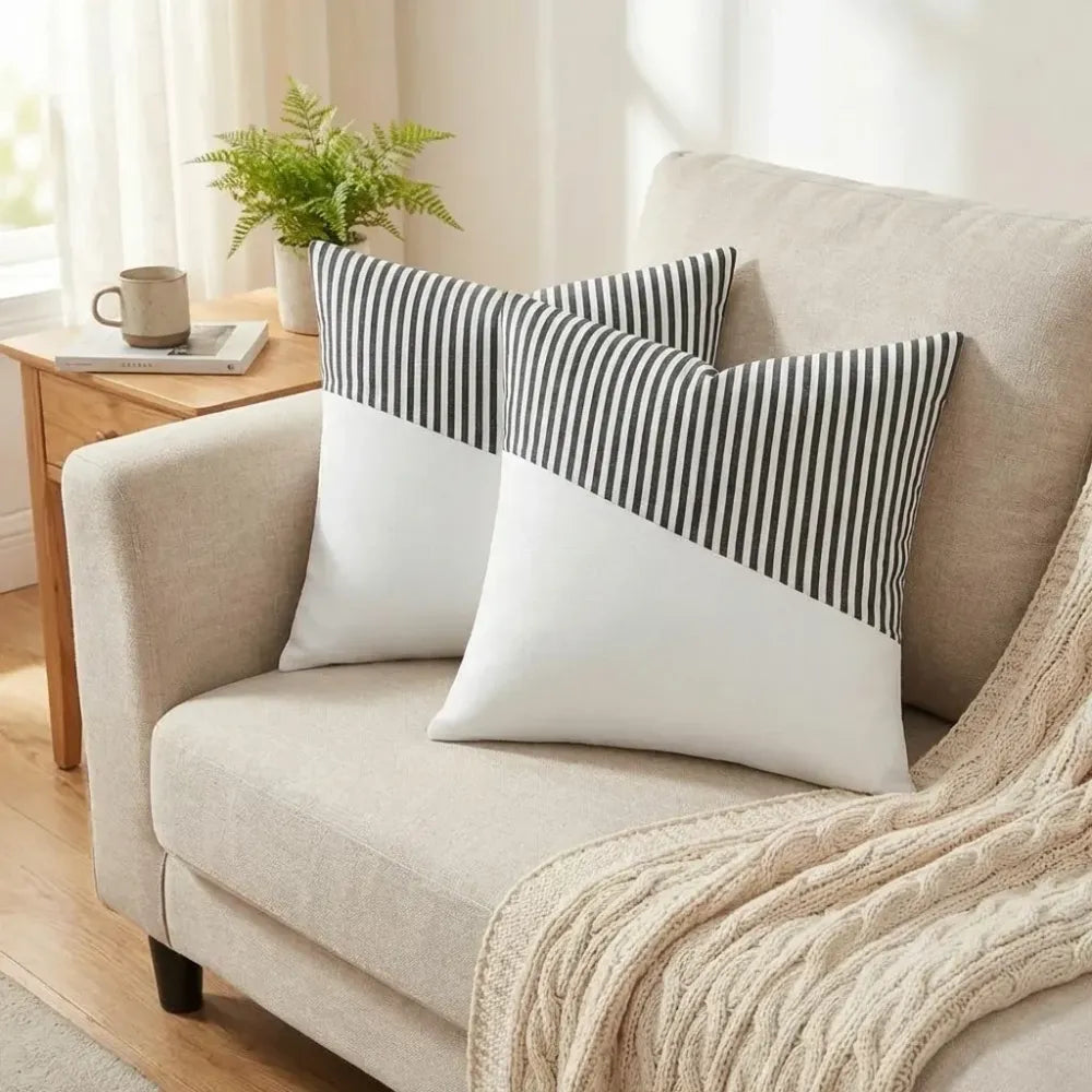 Soft cotton farmhouse pillow covers - home improvement