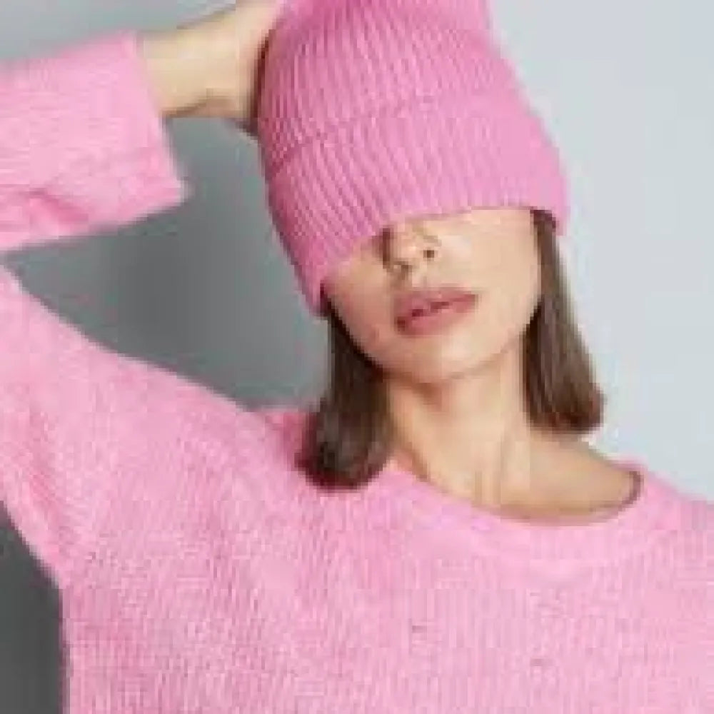 Soft knit winter beanie for girls - health & beauty