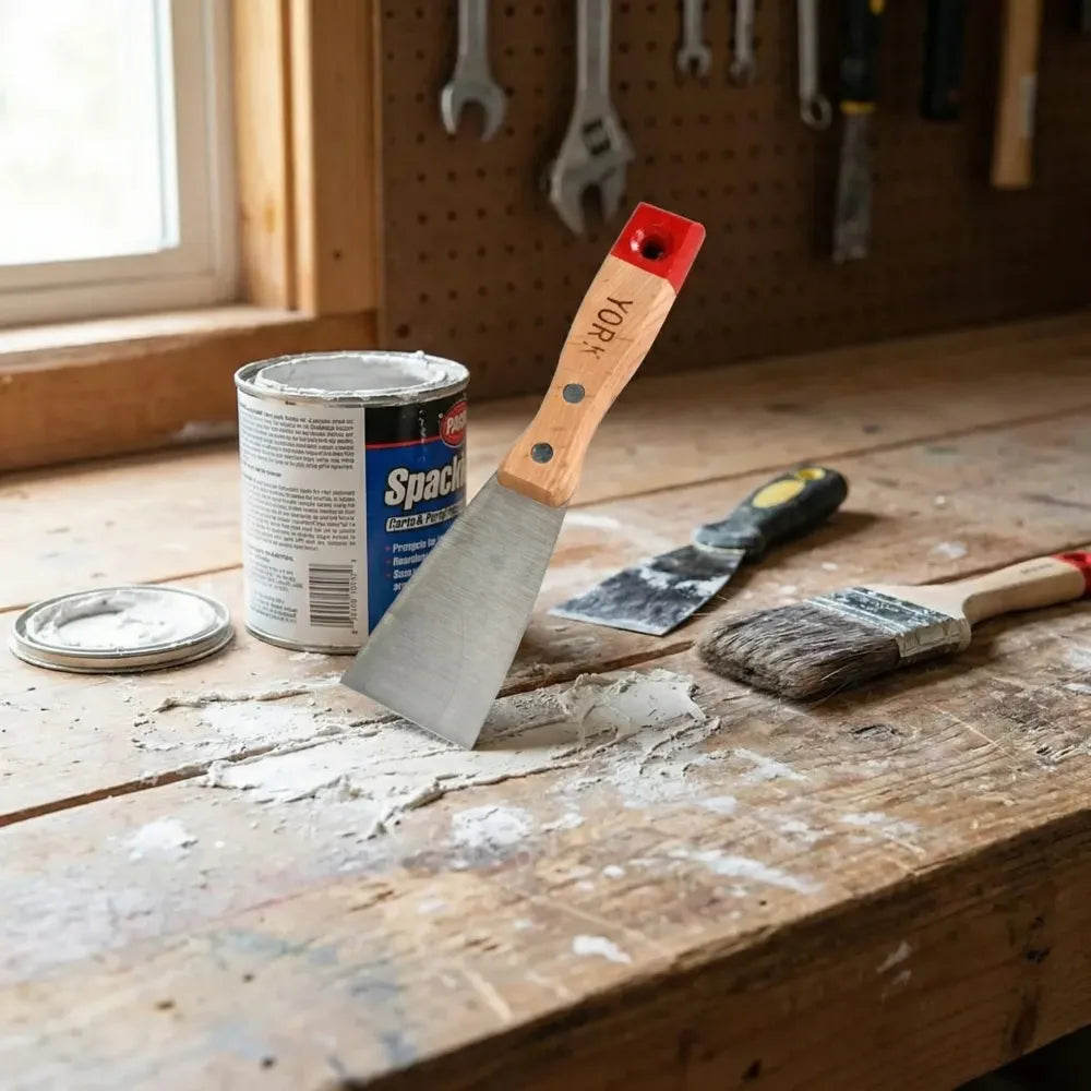 Soft rubber handle putty knife set - hardware